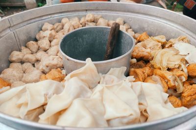 Close-up of food in bowl on table