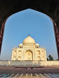 View of historical building against clear sky