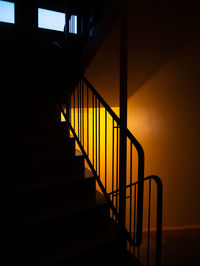 Staircase in illuminated building