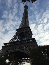 Low angle view of eiffel tower