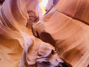 Low angle view of rock formation