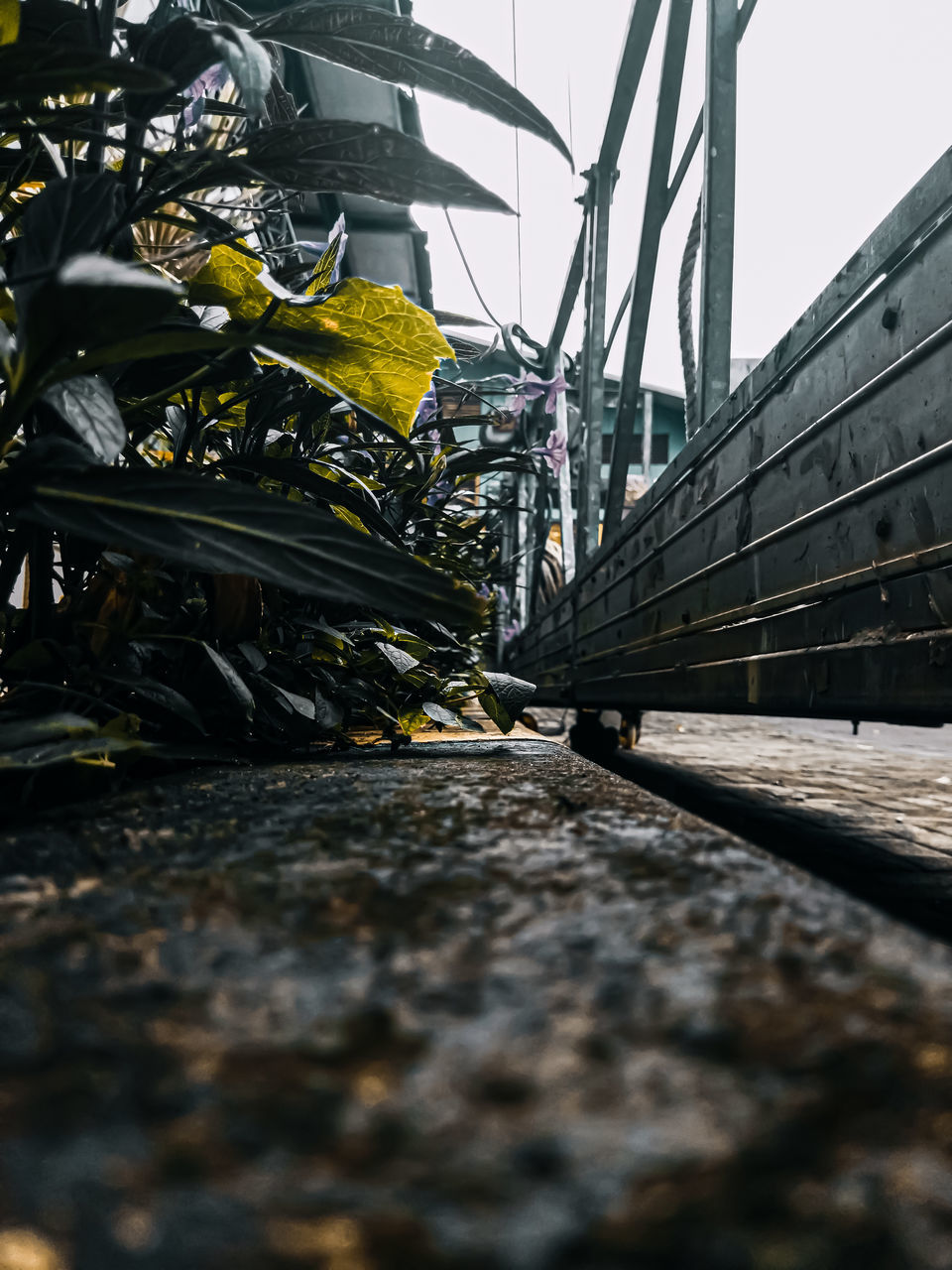 SURFACE LEVEL OF BRIDGE AGAINST SKY