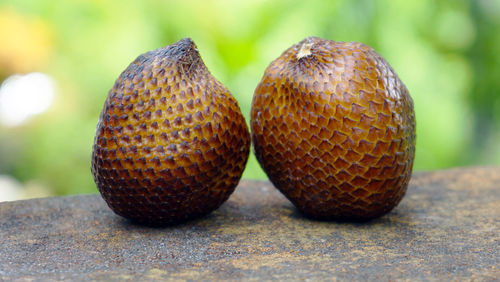 Close-up of fruits on table