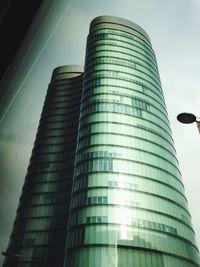 Low angle view of modern building against sky