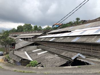 Abandoned building against sky