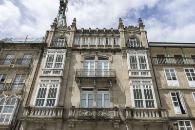 Low angle view of historic building against sky