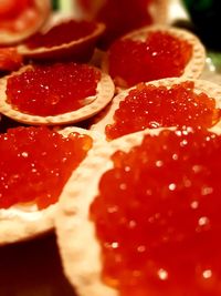 Close-up of pizza on table