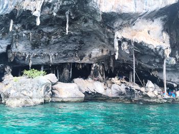 Rock formations in sea