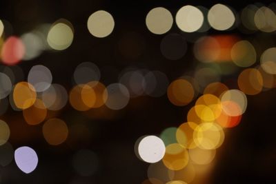 Defocused image of illuminated lights