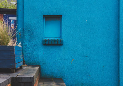 Close-up of blue door