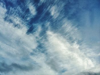 Low angle view of cloudy sky