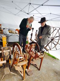 Men working in shopping cart