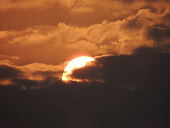 Low angle view of sky during sunset