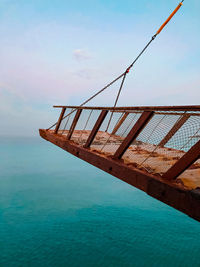 View of bridge over sea against sky