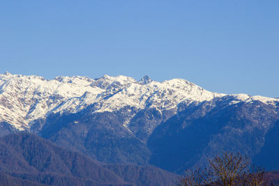 Egrisi mountain landscape, winter landscape in samegrelo, georgia