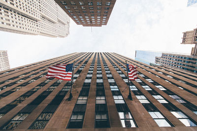 Low angle view of modern building against sky