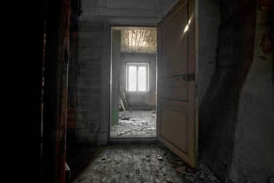 Interior of abandoned building