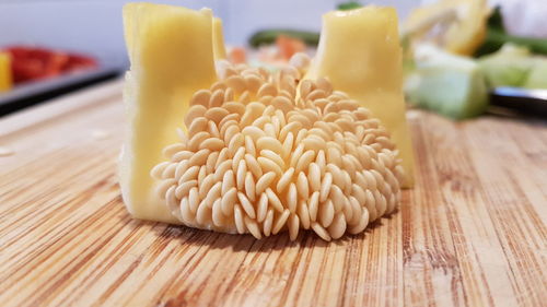 Close-up of vegetable on table