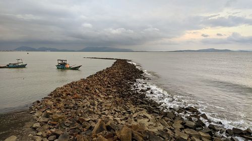 Scenic view of sea against sky