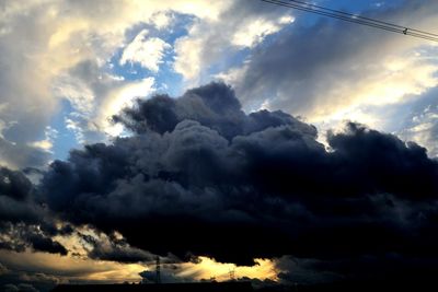 Low angle view of cloudy sky