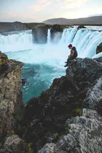 Man in water