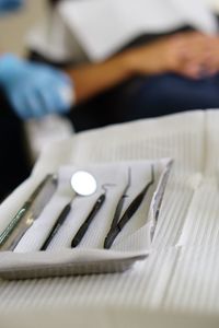 High angle view of pen on table