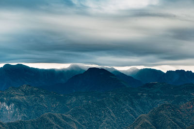 Scenic view of dramatic landscape against sky