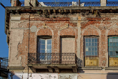 Low angle view of historic building