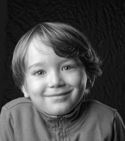 Close-up portrait of a smiling boy