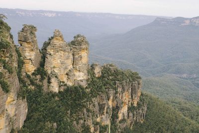 Rock formations on landscape