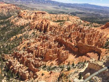 High angle view of rocks on mountain
