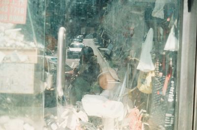 Digital composite image of fish in aquarium