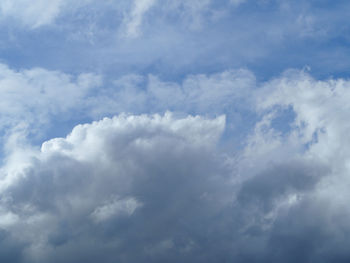 Low angle view of clouds in sky