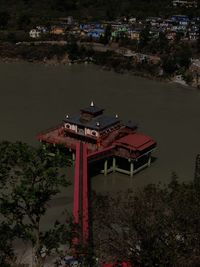 High angle view of temple 