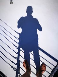 Man's shadow