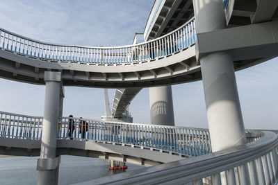 Low angle view of bridge against sky