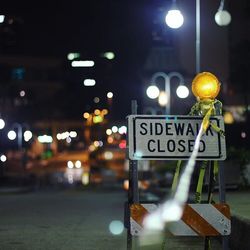 Neon sign at night