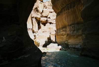 Rock formations in cave