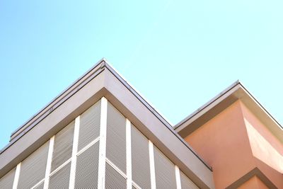 Low angle view of building against clear sky