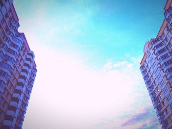 Low angle view of modern building against sky