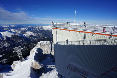 Scenic view of sea against sky during winter