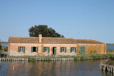 Reflection of built structures in water