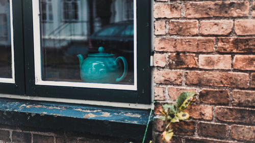 Close-up of window on wall