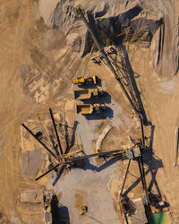 High angle view of construction site