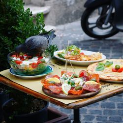 Close-up of served food