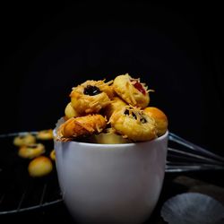 Close-up of food in bowl on table