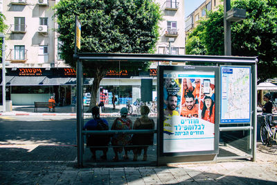 People on street in city