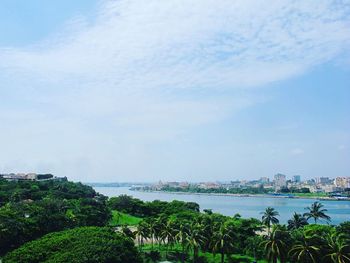 View of cityscape against the sky