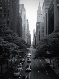 Road passing through city street