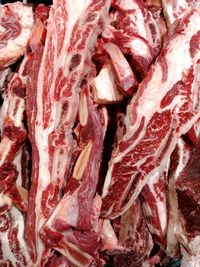 Full frame shot of meat in market